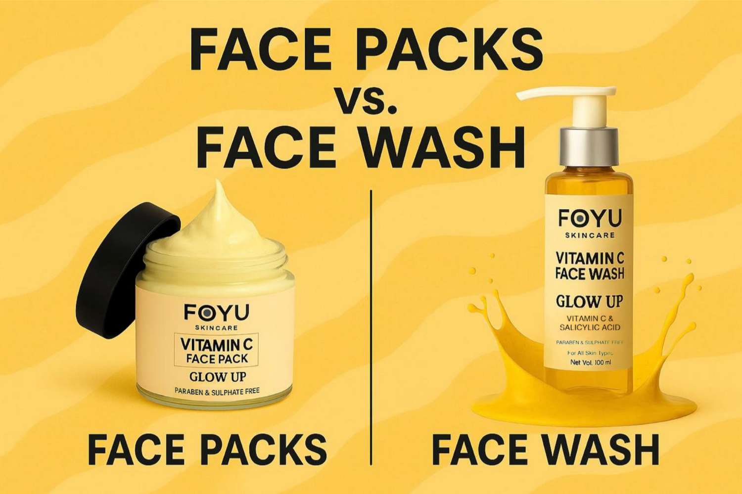 Face Packs vs. Face Wash: What’s the Difference & When to Use Them?