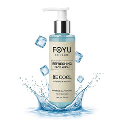FOYU Skincare | "Be Cool" Refreshing Face Wash | Cooling & Refreshing Cleanse | Aloe Vera and Menthol, Paraben-Free, 100 ml
